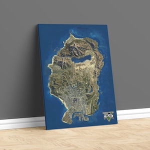 Grand Theft Auto V Gta 5 Los Santos Map Poster Only . No Game