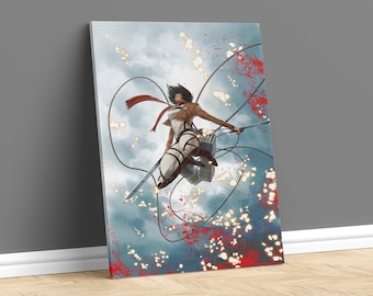 Attack on Titan Canvas, Attack on Titan Poster, Attack on Titan Art, Wall Decor Poster, Wall Decor Canvas, Black and White Frame Poster.