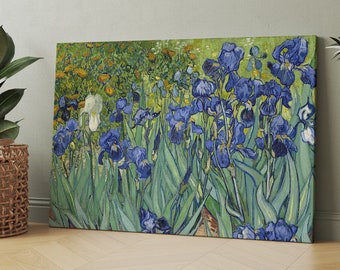 Vincent Van Gogh Irises Poster, Van Gogh Irises Print, Landscape, Van Gogh Flowers, Botanical poster, Van Gogh Reproduction Poster, Canvas