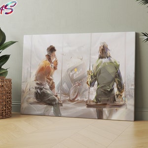 Disco Elysium Art, Disco Elysium Canvas, Disco Elysium Wall Art, Game Canvas, Gaming Decor, Home Decoration, Ready to Hang, Framed Canvas,