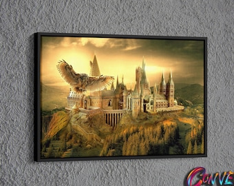 Wizarding School Art, Wizarding School Poster, Movie Series Canvas, Fantasy Movie Canvas Wall Art,Wizarding School Wall Art, Wall Decor