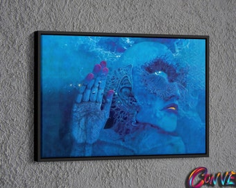 Surreal Women Painting Canvas, Painting of Zdzislaw Beksinski Wall Decor, Surreal Painting Wall Art, Surreal Art Printed Canvas, Women art