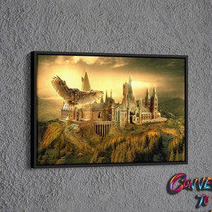 Arte de la escuela mágica, cartel de la escuela mágica, lienzo de la serie de películas, arte de la pared del lienzo de la película de fantasía, arte de la pared de la escuela mágica, decoración de la pared