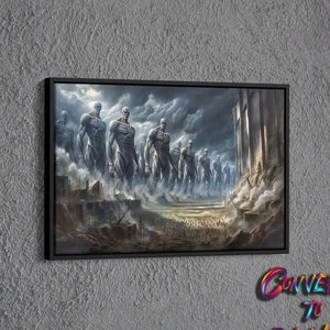 Attack on Titan Canvas, Attack on Titan Poster, Attack on Titan Art, Wall Decor Poster, Wall Decor Canvas, Black and White Frame Poster.