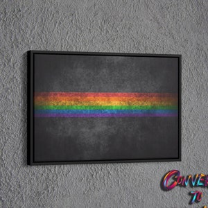 Pride Flag Print Canvas, LGBT Wall art, LBGT Canvas, LGBT Wall Decor, Rainbow Wall Art, Pride Wall Decor, Pride Flag, Gay Art Wall Decor