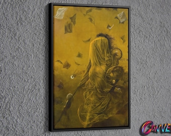 Dark Surreal Painting Canvas, Painting of Zdzislaw Beksinski Wall Decor, Surreal Painting Wall Art, Surreal Art Printed Canvas, Gothic Art