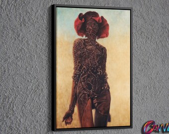 Surreal Women Painting Canvas, Painting of Zdzislaw Beksinski Wall Decor, Surreal Painting Wall Art, Surreal Art Printed Canvas, Women art