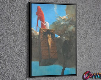 Dark Surreal Painting Canvas, Painting of Zdzislaw Beksinski Wall Decor, Surreal Painting Wall Art, Surreal Art Printed Canvas, Gothic Art