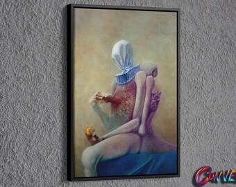 Dark Surreal Painting Canvas, Painting of Zdzislaw Beksinski Wall Decor, Surreal Painting Wall Art, Surreal Art Printed Canvas, Gothic Art