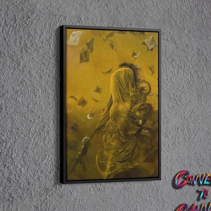 Lienzo de pintura surrealista oscuro, pintura de Zdzislaw Beksinski decoración de pared, arte de pared de pintura surrealista, lienzo impreso de arte surrealista, arte gótico
