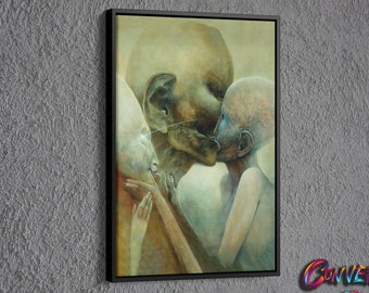 Dark Surreal Painting Canvas, Painting of Zdzislaw Beksinski Wall Decor, Surreal Painting Wall Art, Surreal Art Printed Canvas, Gothic Art