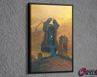 Dark Surreal Painting Canvas, Painting of Zdzislaw Beksinski Wall Decor, Surreal Painting Wall Art, Surreal Art Printed Canvas, Gothic Art