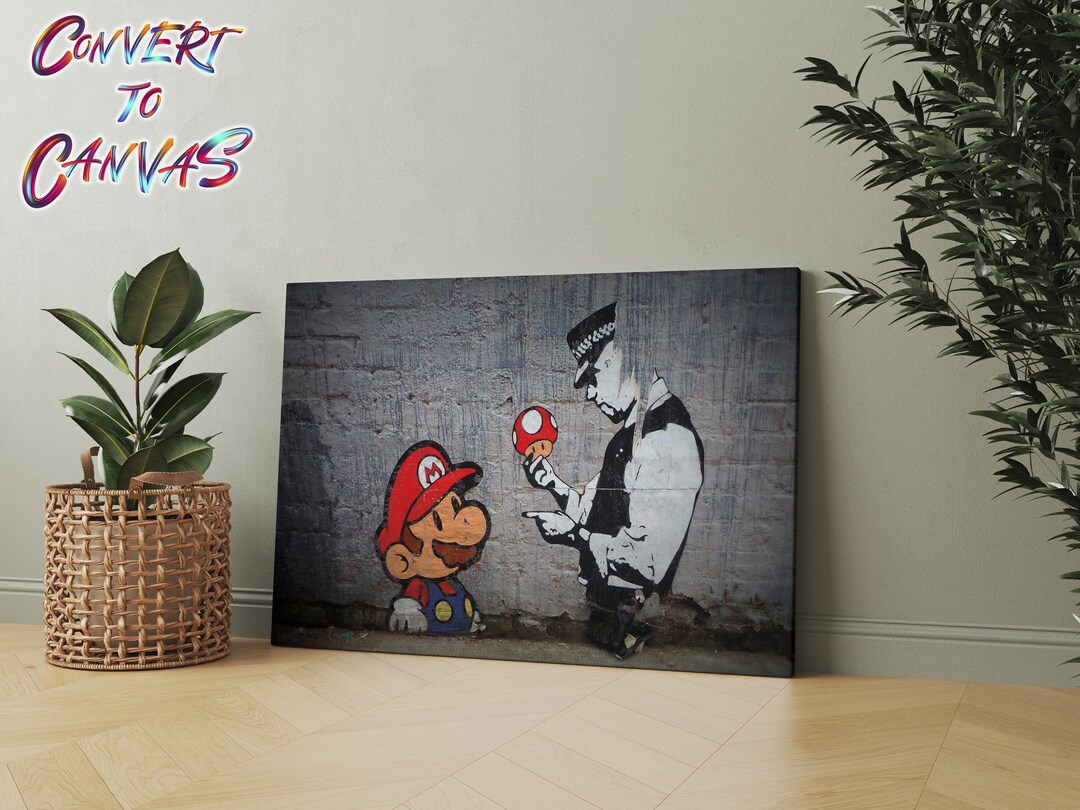 Super Mario Wall Art Super Mario Canvas Art Mario Wall Art Etsy