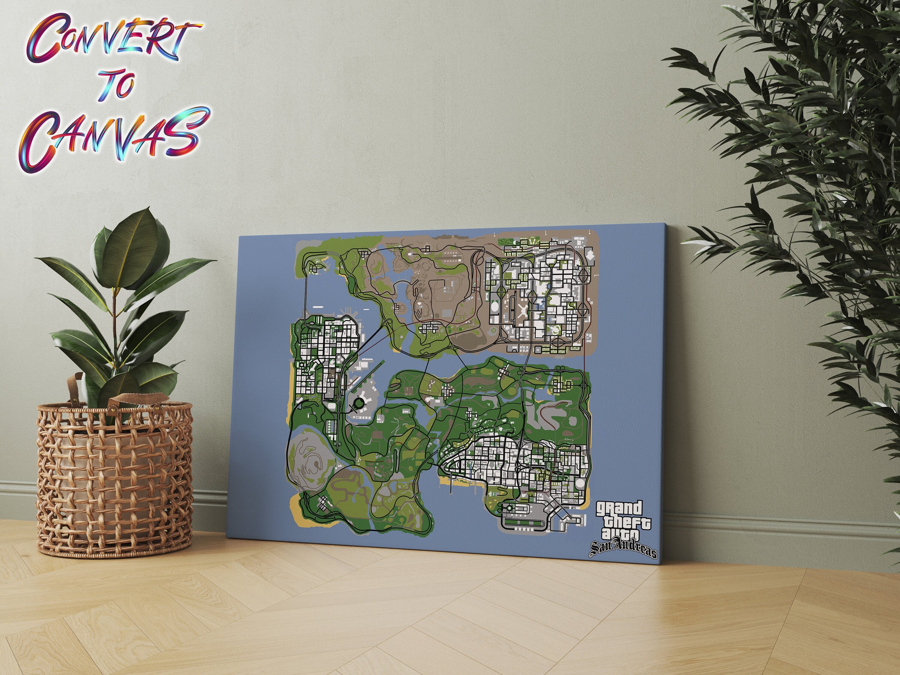 Grand Theft Auto 5 Los Santos County Map 18x28 (45cm/70cm) Poster