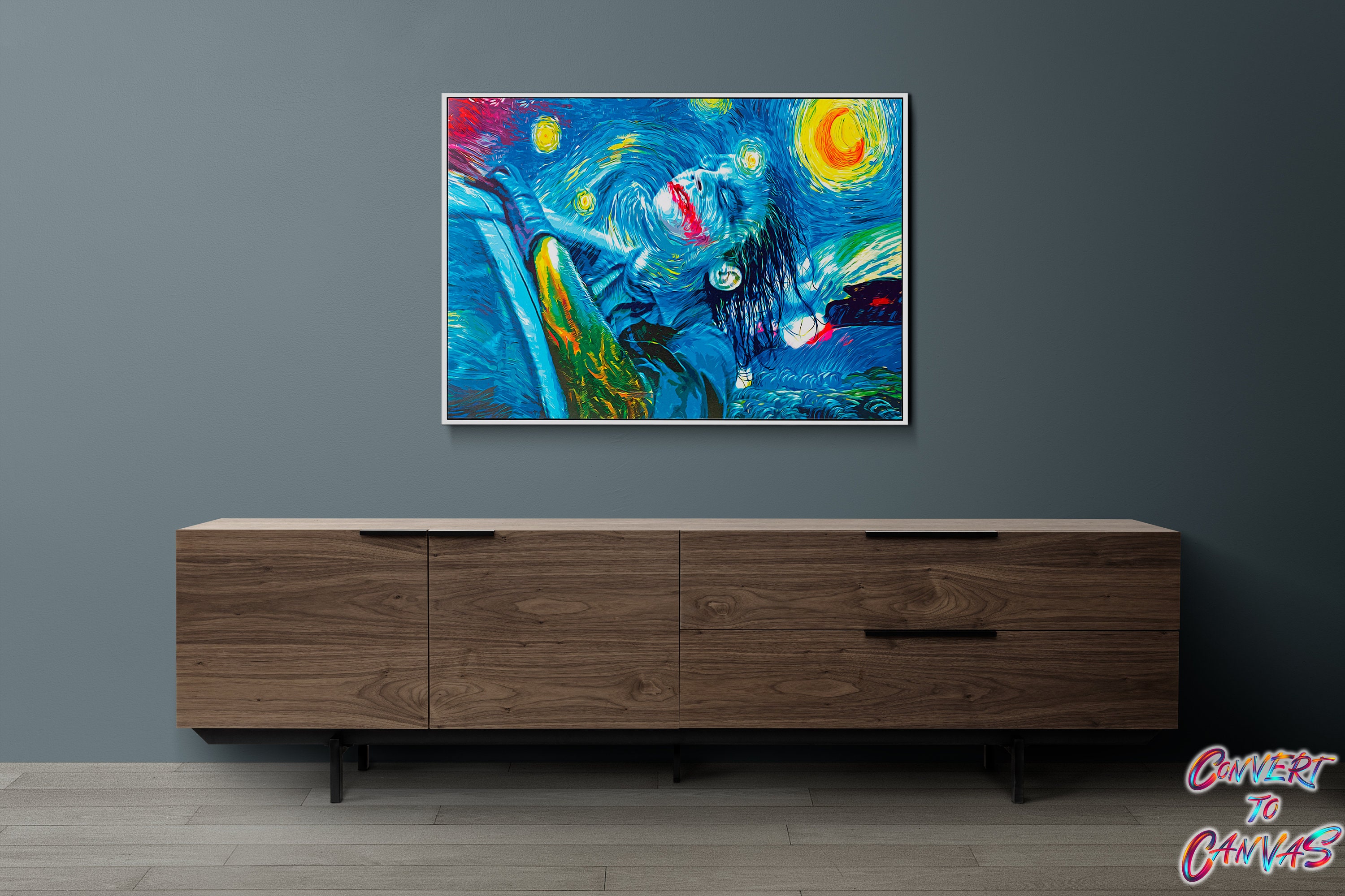 The Starry Night Joker Van Gogh Art the Starry Night Canvas Etsy