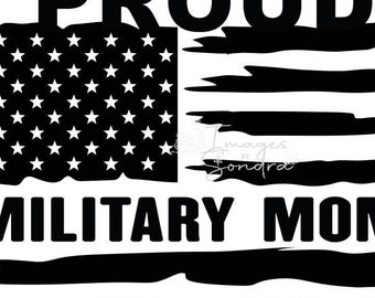 PROUD MILITARY MOM Flag svg, png, jpeg