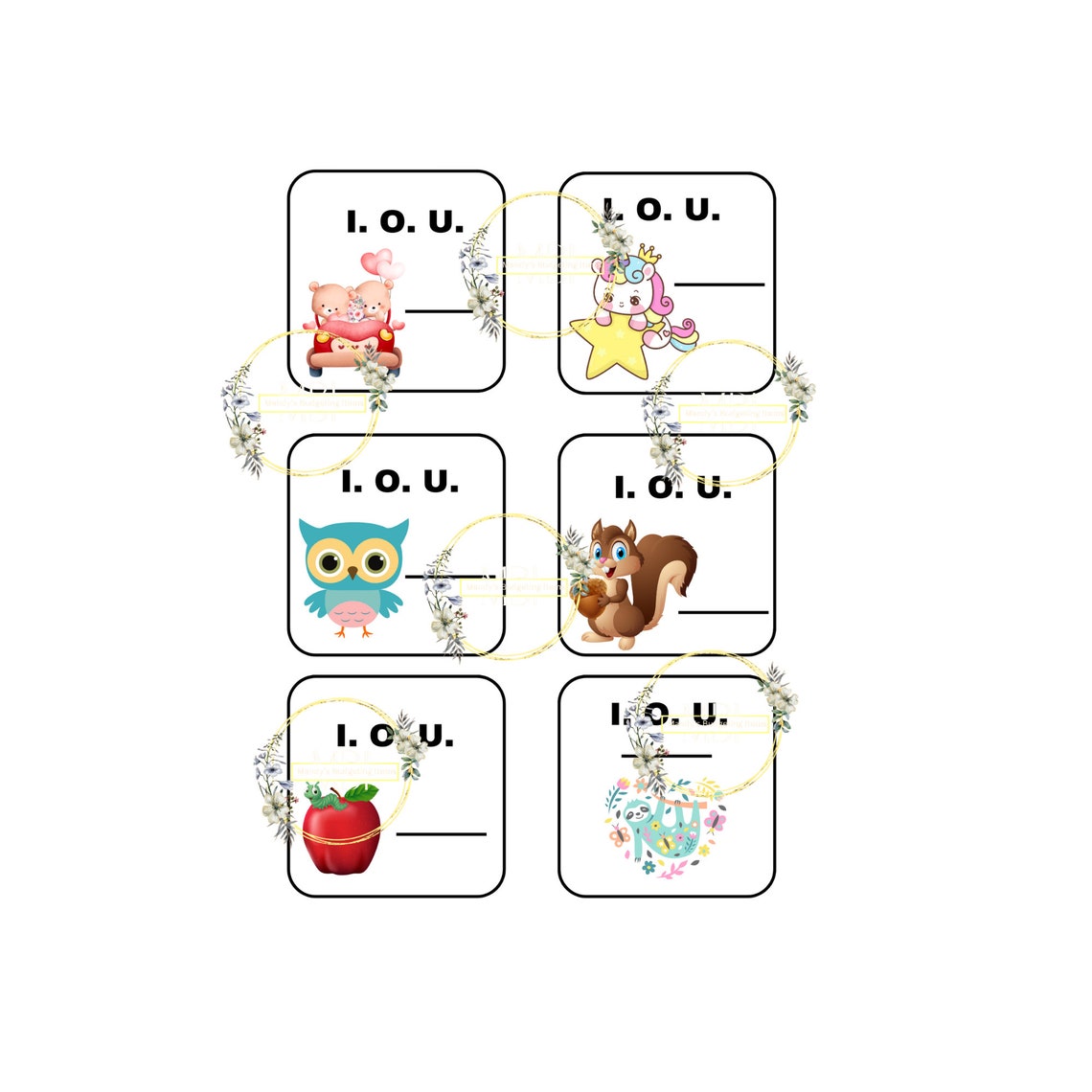 Printable I.O.U Slips That Can Be Use for Any Saving - Etsy