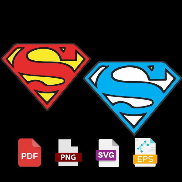 Superman vector l superman sublimation l superman Svg Layered Item, Digital Vector Cut File, Svg, Png, Pdf, Eps, Files