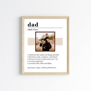 Dad Definition, Custom Fathers Day Gift