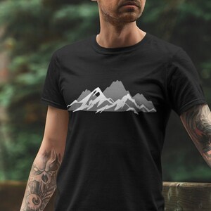 Mountains t-shirt, mountain t shirt for men, for women, t-shirt gift for, Nature lover, Outdoors t shirt, Mountain Man, Hiking shirt, Camp
