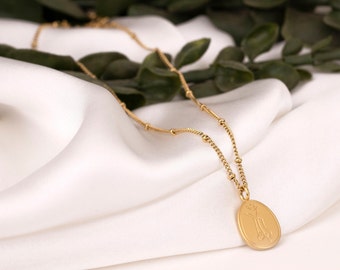 Collier en plaqué or, COLLIER en chaîne AVEC PENDENTIF, bijoux de mariage, colliers tendance délicats avec pendentif pour femme, collier minimaliste
