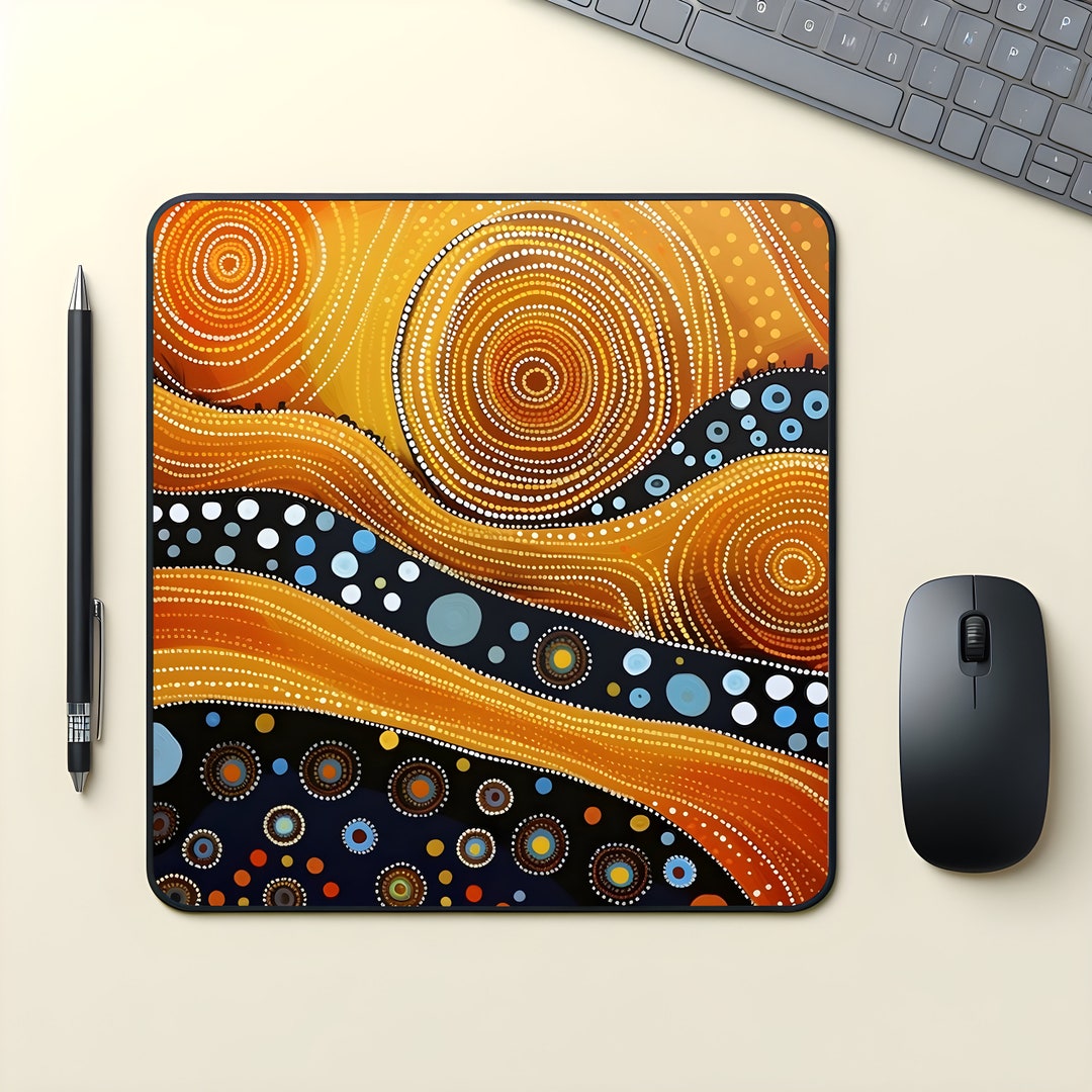 Mouse Pad Australian Aboriginal Art Cultural Connection and Etsy