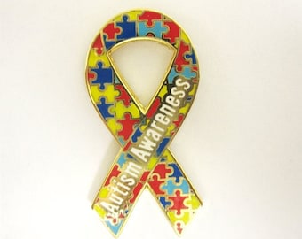 Autism Awareness Ribbon Lapel Pin