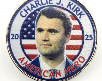 Charlie J. Kirk  2025  American Hero Lapel Pin