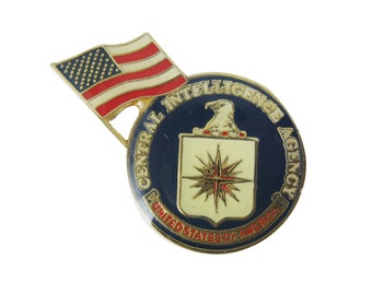 Central Intelligence Agency with U.S. Flag CIA Lapel Pin