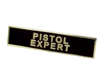 Pistol Expert Citation Bar Lapel Pin