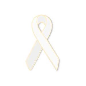 White Innocence Awareness Ribbon Lapel Pin