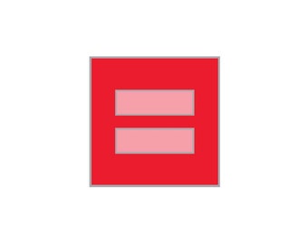 Red Equal Sign Lapel Pin - Same Sex Lapel Pin