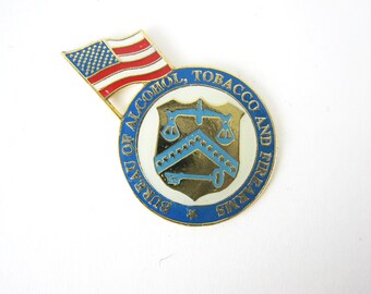 Bureau of Alcohol, Tobacco and Firearms with U.S. Flag ATF Lapel Pin