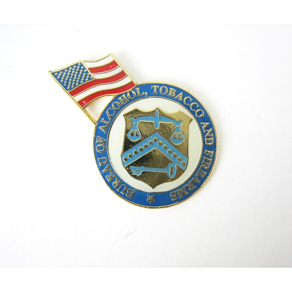 Bureau of Alcohol, Tobacco and Firearms With U.S. Flag ATF Lapel Pin
