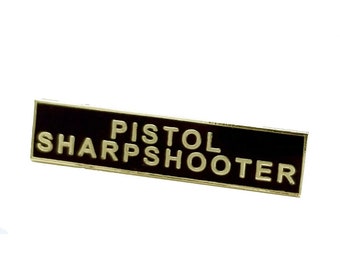 Pistol Sharpshooter Citation Bar Lapel Pin