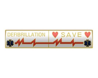 Defibrillation Save Citation Bar Lapel Pin