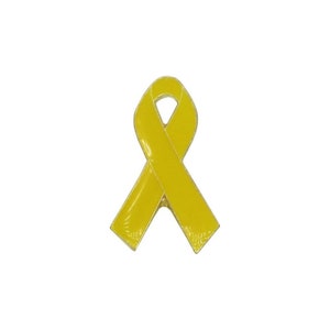 Yellow Support Our Troops/Hope Awareness Ribbon Lapel Pin