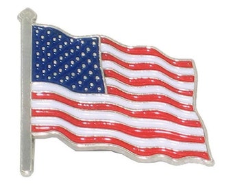 USA Waving Flag Lapel Pin