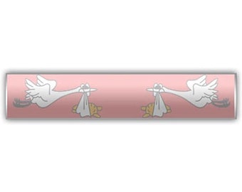 Pink Stork Citation Bar Lapel Pin