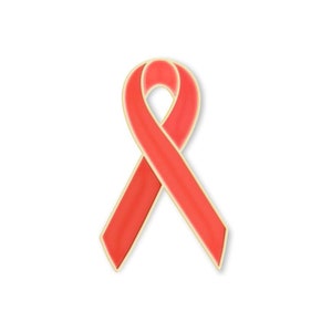 May include: A red awareness ribbon, a symbol of support and solidarity for various causes.