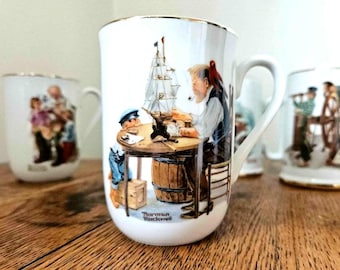 Vintage Norman Rockwell "For a Good Boy"  1982 Collector's Porcelain Mug