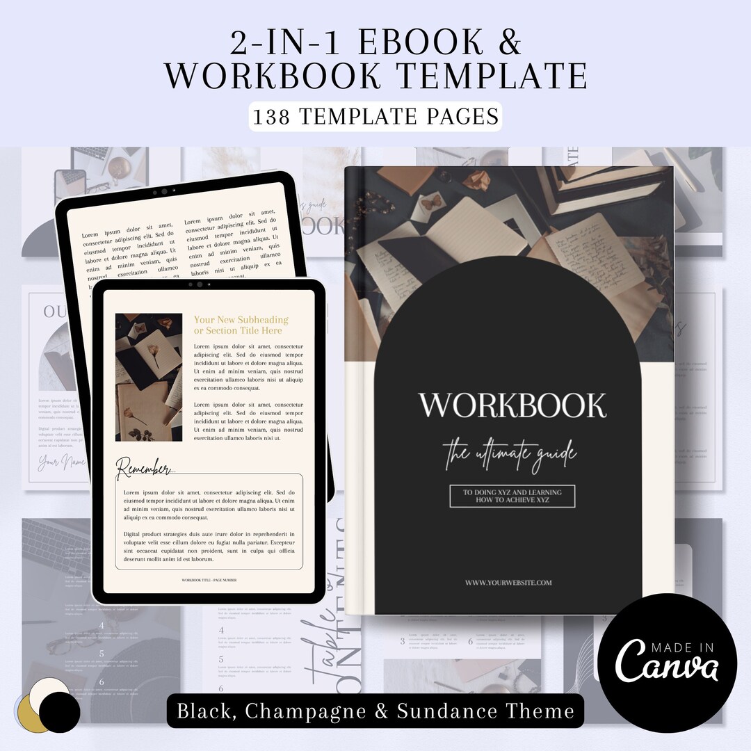 PLR Workbook Template for Coaches | Ebook Template Canva | 2in1 Ebook ...