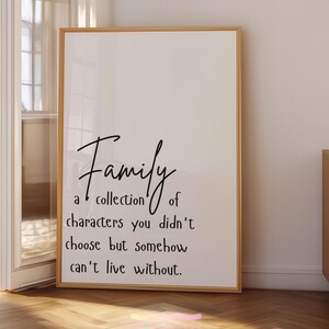 Family Definition Print | Family Meaning Wall Art | Family Typography Poster | Family Quote | Family Wall Art | Funny Family Description