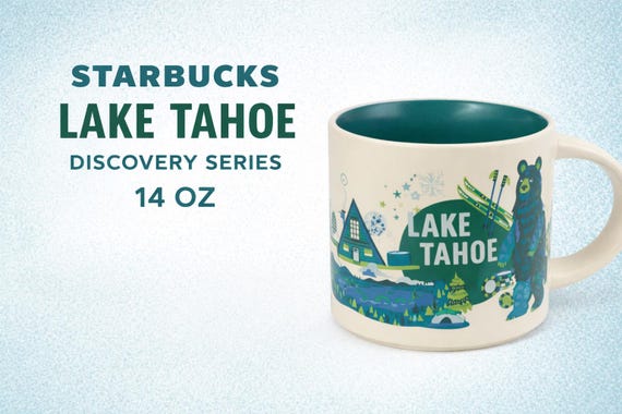 Starbucks Lake Tahoe Discovery Series Mug | 14 oz Ski Cabin Souvenir Cup