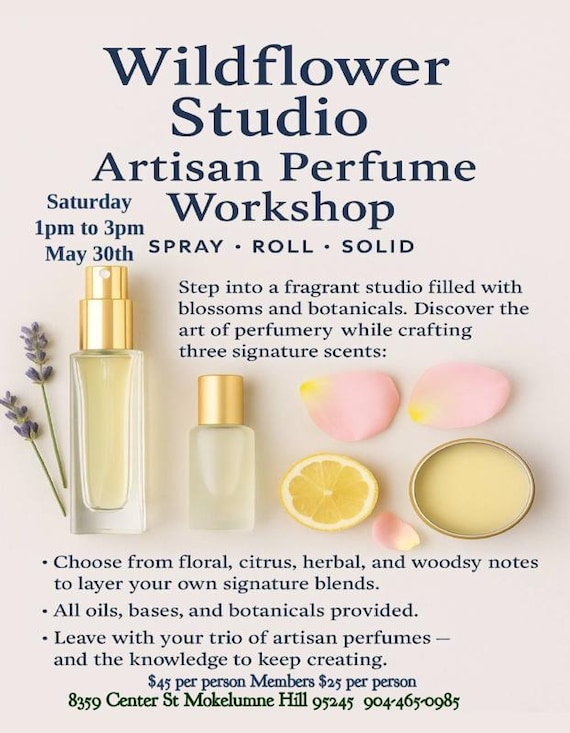 Wildflower Botanical Perfume Class + Professional Perfumery Kit | Alcohol, Floral Waxes & Aromatics | Natural Perfume Workshop