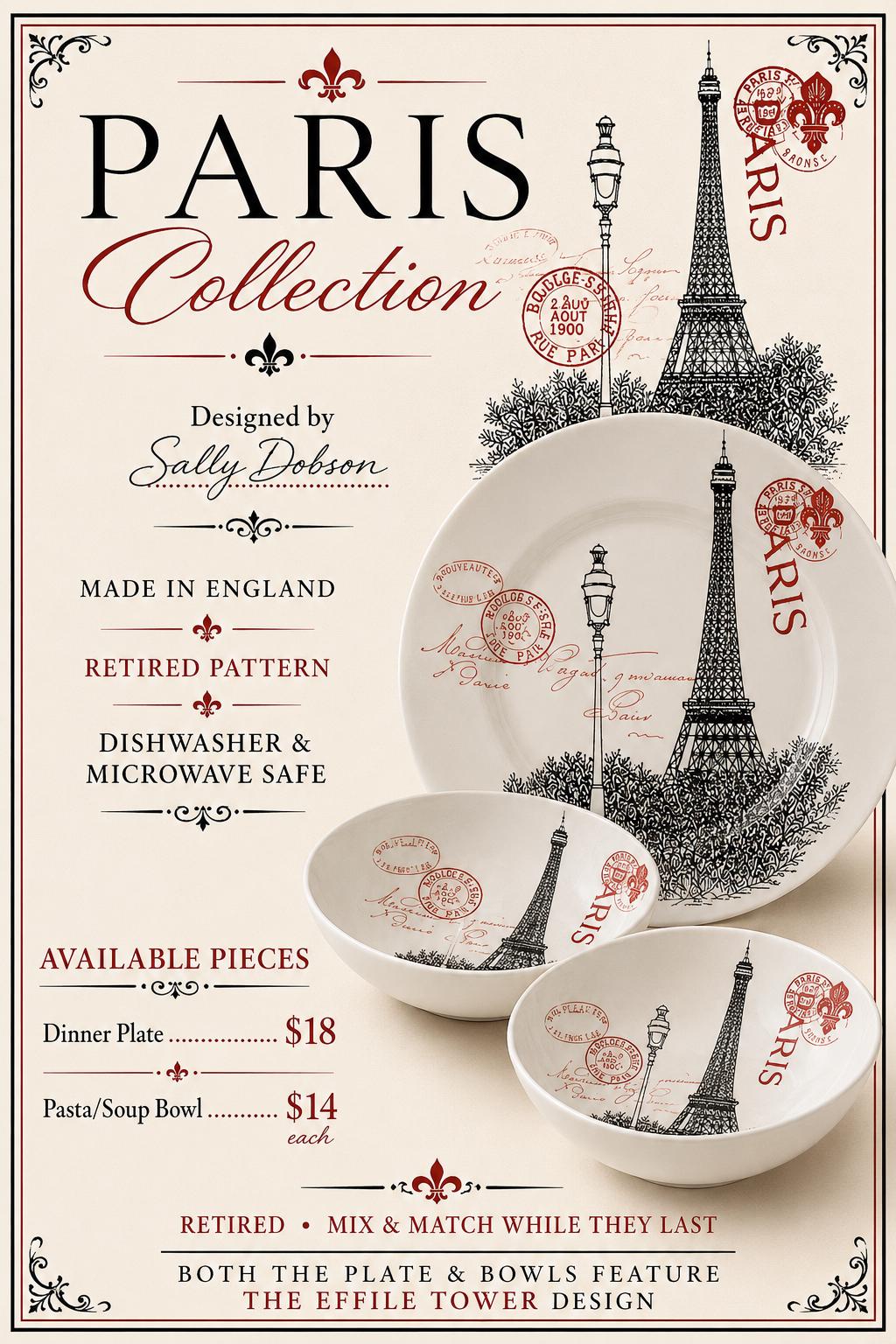Paris Dinnerware - Etsy