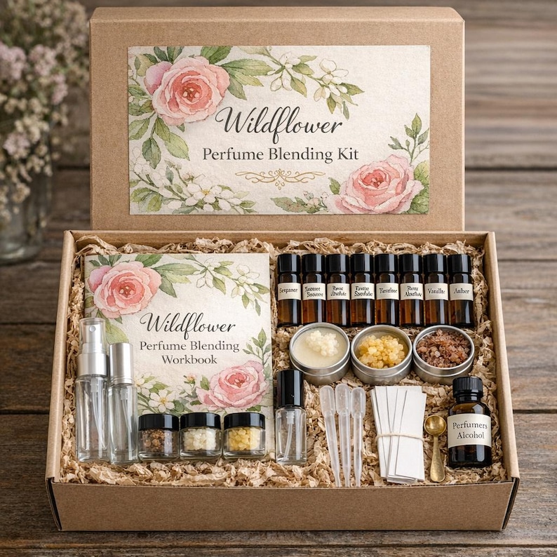 Perfumer Notes Kit Wildflower Botanical Perfume Class + Professional Perfumery Kit ...