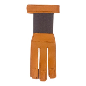Traditional Archery Glove – Leather Shooting Glove for Bow Hunting – 3-Finger Design for Target or Field Archers