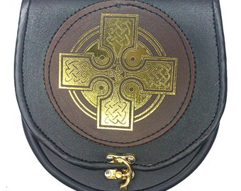 Men's Scottish Semi-Dress Real Leather Sporran bag