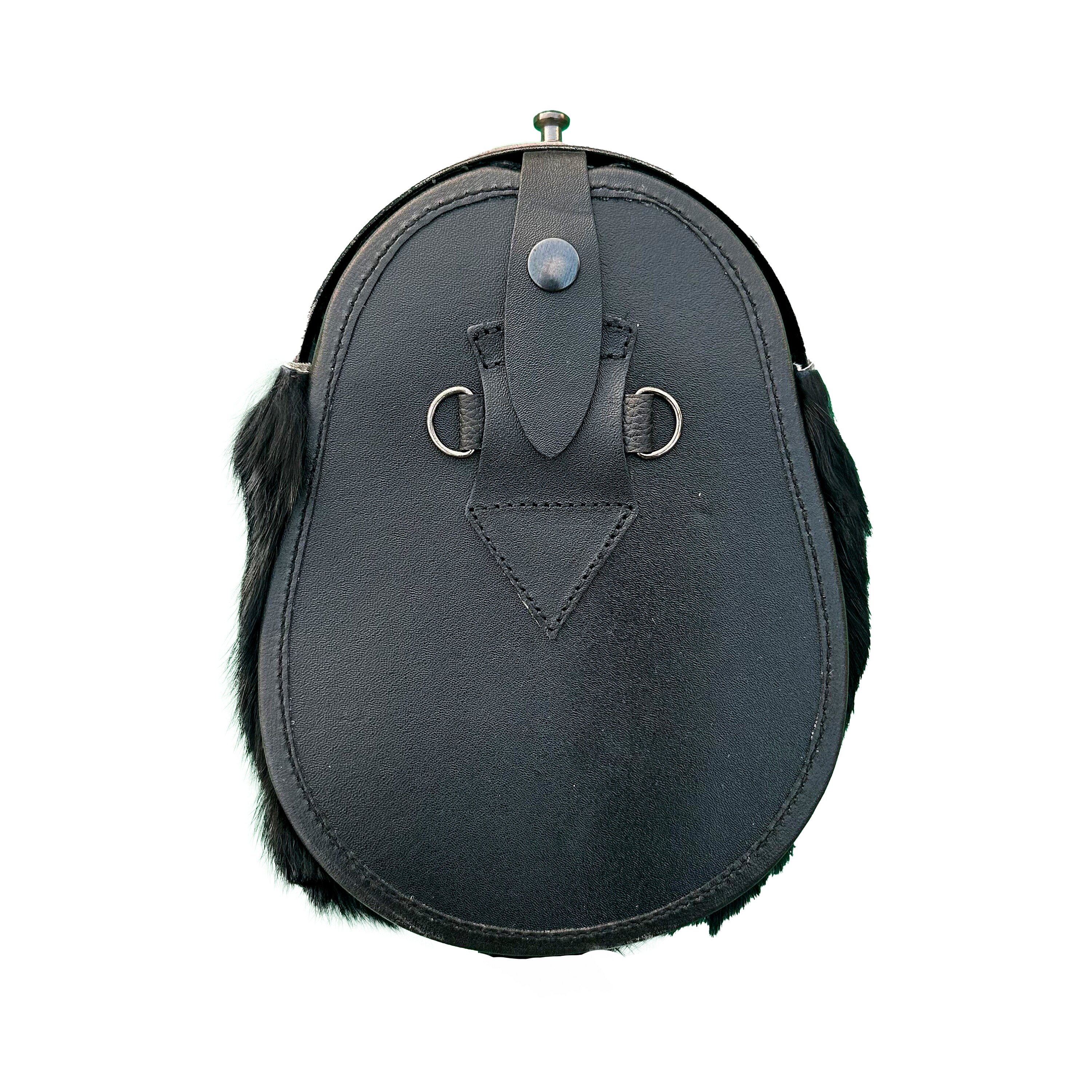 Sporran écossais En Cuir Noir Taille Bébé + Ceinture – Chic Et Authentique